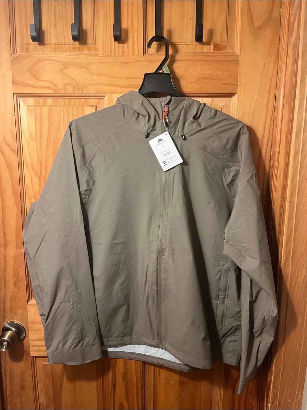 Ozark Trail Hooded Rain Jacket in Taupe
